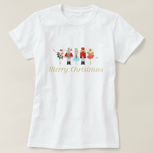 くるみ割りバレエのクリスマス Tシャツ (デザイン正面)