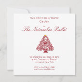 くるみ割りバレエのパフォーマンスへの招待 招待状 (裏面)