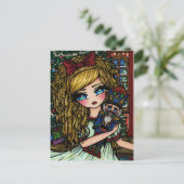 くるみ割りバレエガールクリスマスホリデーポストカード シーズンポストカード (スタンド正面)