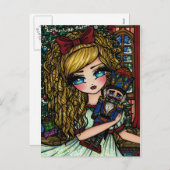 くるみ割りバレエガールクリスマスホリデーポストカード シーズンポストカード (正面/裏面)