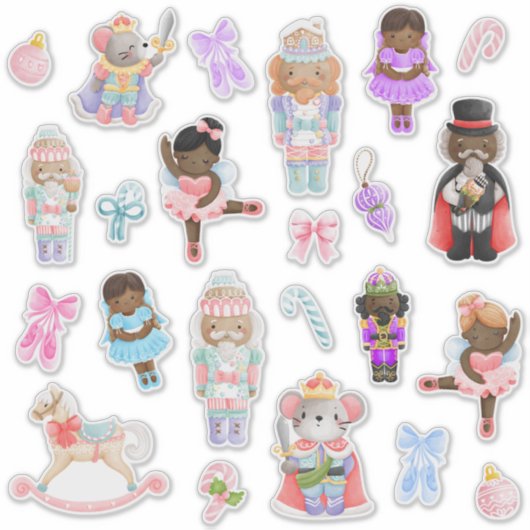 くるみ割りバレエキャラクター シール (正面)