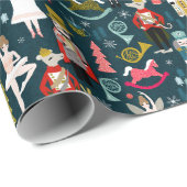 くるみ割りバレエキャラクター – 海軍 ラッピングペーパー (ロールコーナー)