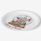 くるみ割りバレエダンサーのクリスマス ペーパープレート (アングル)