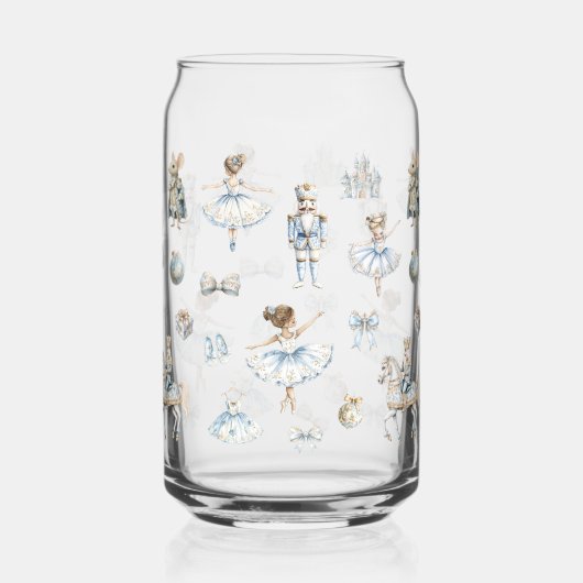 くるみ割りバレエパターン ガラス缶 (左)