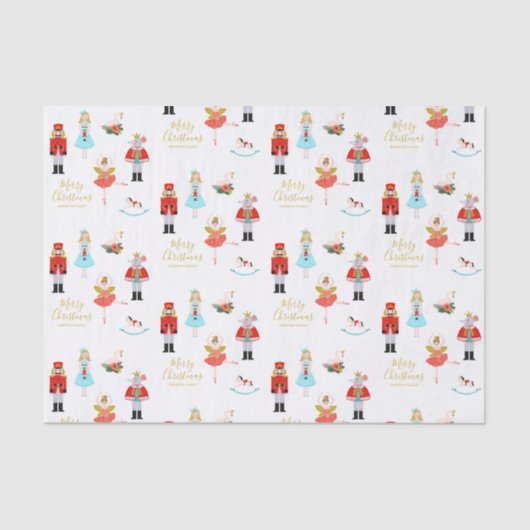 くるみ割りバレエパーソナライズされたクリスマス 薄葉紙 (正面)