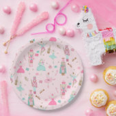 くるみ割りバレエピンククリスマス ペーパープレート (パーティー)