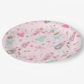 くるみ割りバレエピンククリスマス ペーパープレート (アングル)