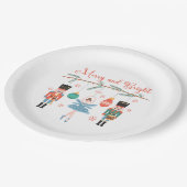 くるみ割りバレエメリーと明るいクリスマス ペーパープレート (アングル)