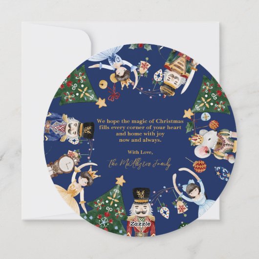 くるみ割りバレエヴィンテージメリークリスマス シーズンカード (裏面)