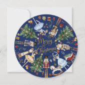 くるみ割りバレエヴィンテージメリークリスマス シーズンカード (正面)