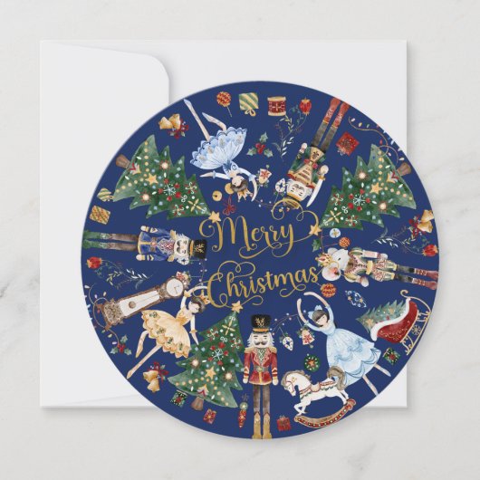 くるみ割りバレエヴィンテージメリークリスマス シーズンカード (正面)