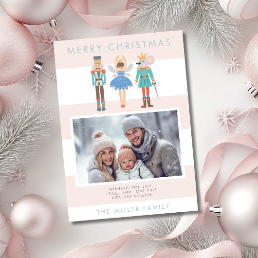 くるみ割りバレエ写真ミニマルモダンクリスマス シーズンカード