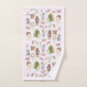 くるみ割りバレエ柄バスタオルセット バスタオルセット (ハンドタオル)