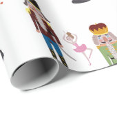 くるみ割りバレエ白 ラッピングペーパー (ロールコーナー)