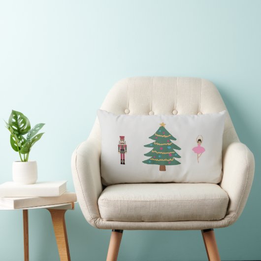 くるみ割りバレエ絵画のクリスマスランバー枕 ランバークッション (椅子)