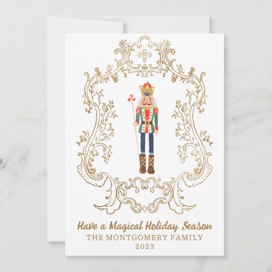 くるみ割りバレエ ゴールドクレスト クリスマスカード 招待状 (正面)