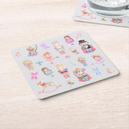 くるみ割りバレエ スクエアペーパーコースター (アングル)