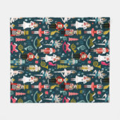 くるみ割りバレエ フリースブランケット (正面(横))