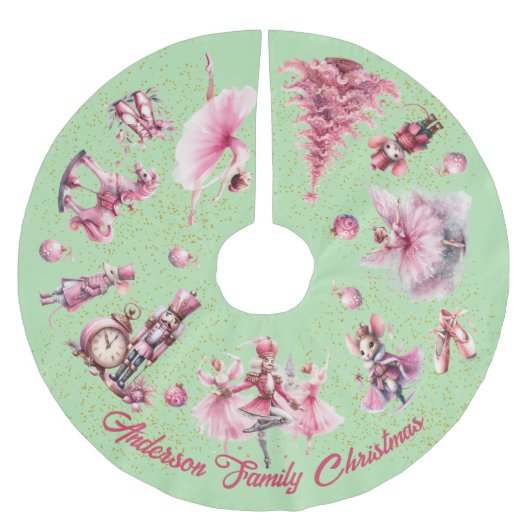 くるみ割りバレエ ブラッシュドポリエステルツリースカート (正面)