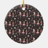 くるみ割りバレリーナのクリスマスプレゼント セラミックオーナメント (裏面)