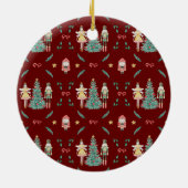 くるみ割りバレリーナのクリスマスプレゼント セラミックオーナメント (裏面)