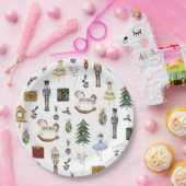 くるみ割りバレリーナのクリスマス誕生日パーティー ペーパープレート (パーティー)