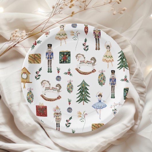 くるみ割りバレリーナのクリスマス誕生日パーティー ペーパープレート