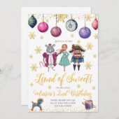 くるみ割りバレリーナ冬の誕生日招待状 招待状 (正面/裏面)
