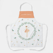 くるみ割りバレリーナ植物性かわいいクリスマスの女の子 エプロン (正面)
