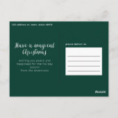 くるみ割りバレリーナ植物性かわいいクリスマス ポストカード (裏面)