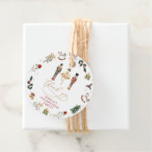 くるみ割りバレリーナ赤金ゴールド子供の誕生日パーティー フェイバータグ (インサイチュ)