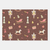 くるみ割りバレリーナ・クリスマス ラッピングペーパーシート (正面2)