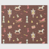 くるみ割りバレリーナ・クリスマス ラッピングペーパー (フラット)