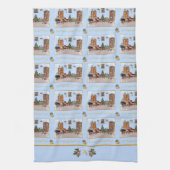 くるみ割りバレーブルーへのコード キッチンタオル (縦)