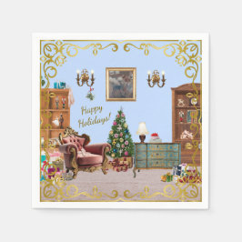 くるみ割りバレーブルーへのコード スタンダードカクテルナプキン