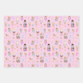 くるみ割りパターン ラッピングペーパーシート (正面2)