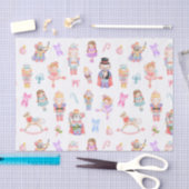 くるみ割りパターン 薄葉紙 (クラフト)