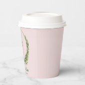 くるみ割りパーソナライズされたかわいいピンク赤のクリスマス 紙コップ (左)