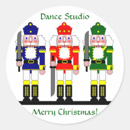 くるみ割りパーソナライズされたクリスマスバレエ贈り物 ラウンドシール