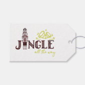 くるみ割りパーソナライズされたクリスマス ギフトタグ (正面(横))