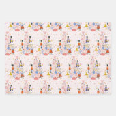 くるみ割りピンククリスマスツリーホリデー ラッピングペーパーシート (正面)
