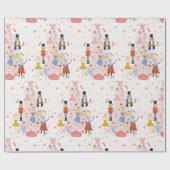 くるみ割りピンククリスマスツリーホリデー ラッピングペーパー (フラット)