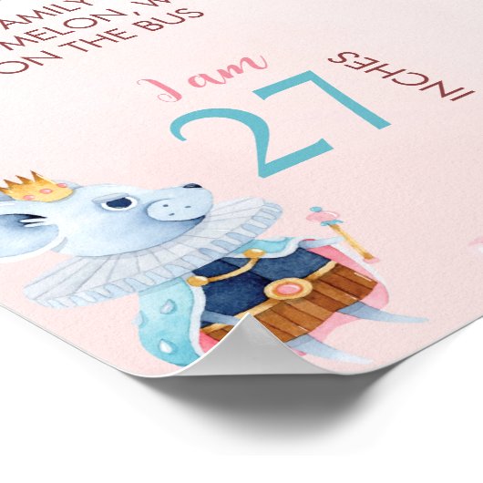 くるみ割りピンクファースト誕生日マイルストーンポスター ポスター (角)