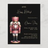 くるみ割りブラック金ゴールドクリスマスパーティーの招待 (正面)