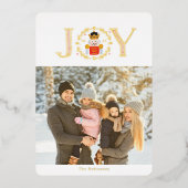 くるみ割りプリンス写真クリスマス金ゴールド 箔シーズンカード (正面)