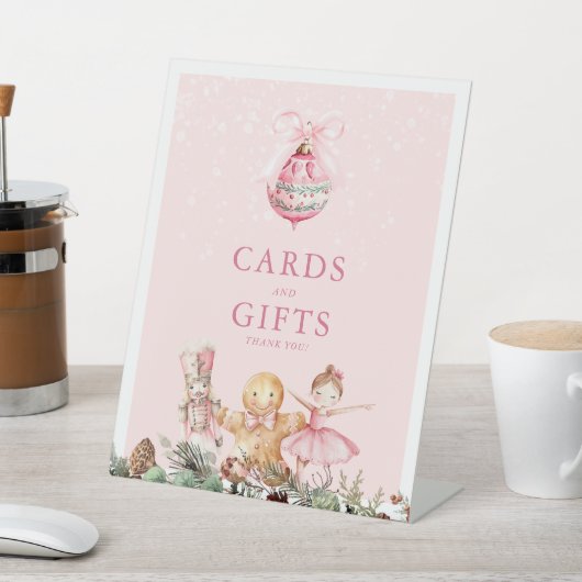 くるみ割りベイビーシャワー カードとギフト 台座サイン (インサイチュ)