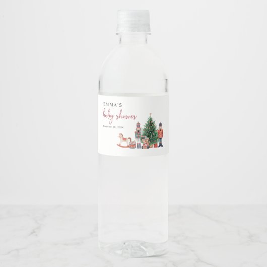 くるみ割りベビーシャワー ペットボトルラベル (正面)