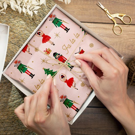 くるみ割りマウスキングピンクバレエクリスマス 薄葉紙