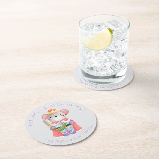 くるみ割りマウスキング ラウンドペーパーコースター (インサイチュ)