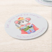 くるみ割りマウスキング ラウンドペーパーコースター (アングル)